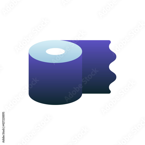 Tissue Roll Vector Flat Gradient Style Icon. EPS 10 File Hotel and Services Symbol