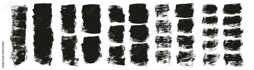Flat Paint Brush Thick Short Background High Detail Abstract Vector Background Mega Set 