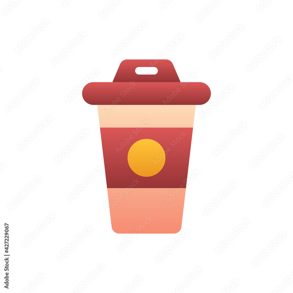 Coffee Cup Vector Flat Gradient Style Icon. EPS 10 File Hotel and Services Symbol Coffee Cup Vector Flat Gradient Style Icon. EPS 10 File Hotel and Services Symbol
