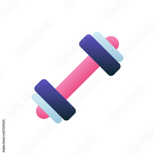 Dumbbell Vector Flat Gradient Style Icon. EPS 10 File Hotel and Services Symbol