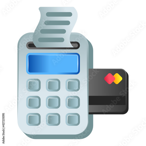 
Automated teller machine flat icon, trendy design 

