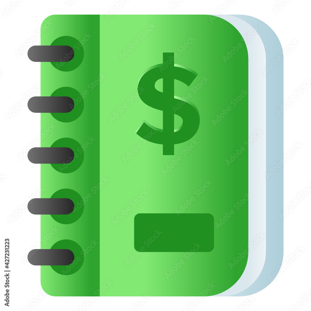 Business book, flat icon of ledger
Business book, flat icon of ledger