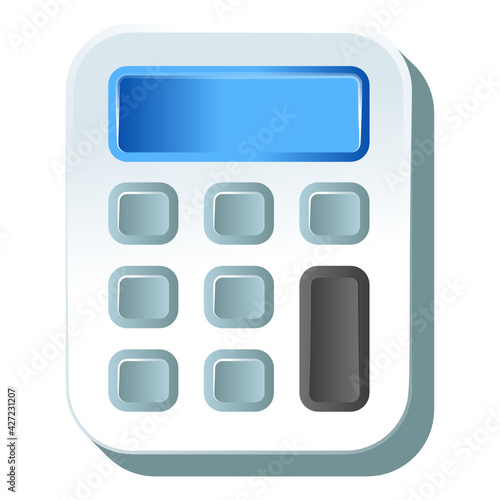 
Calculator flat icon, accounting device 

