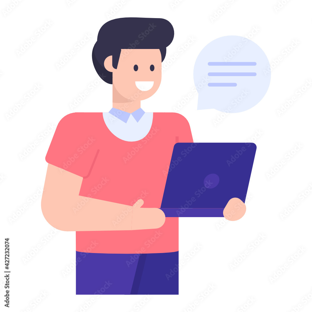 A student chat concept icon, student doing mobile study
A student chat concept icon, student doing mobile study