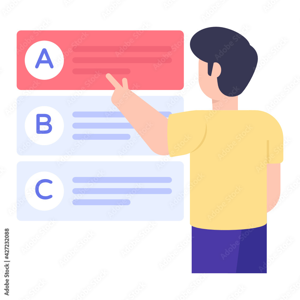 Icon of choose option in flat design
Icon of choose option in flat design