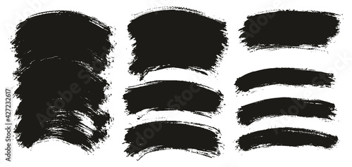 Round Brush Thin Curved Background Artist Brush High Detail Abstract Vector Background Extra Set 