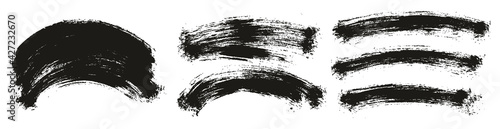 Round Brush Thin Curved Background Artist Brush High Detail Abstract Vector Background Extra Set 