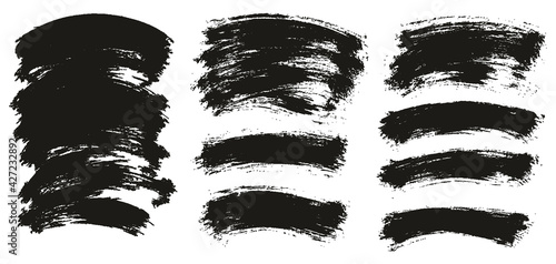 Round Brush Thin Curved Background Artist Brush High Detail Abstract Vector Background Extra Set 