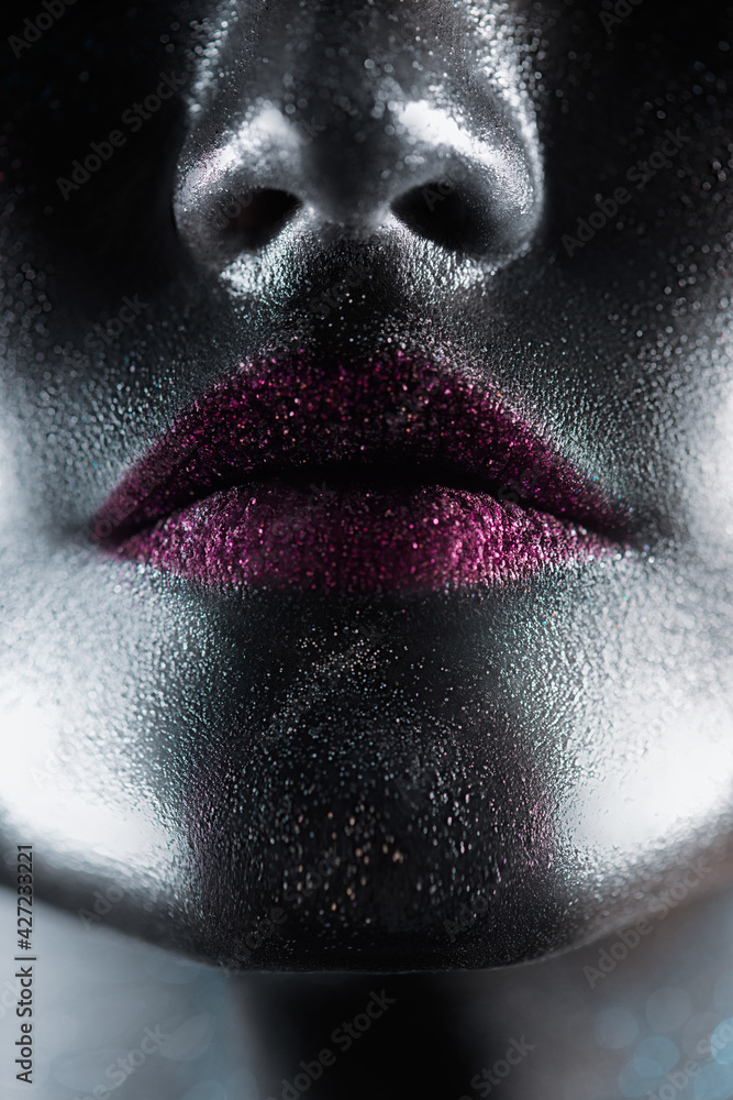 face with glamorous makeup face with glamorous makeup