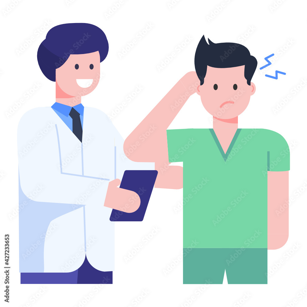 Headache treatment flat character editable vector
Headache treatment flat character editable vector