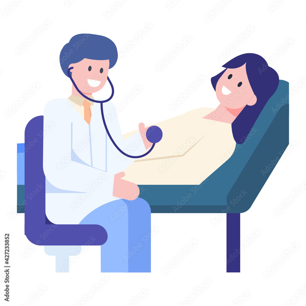A trendy patient treatment flat conceptual icon
A trendy patient treatment flat conceptual icon