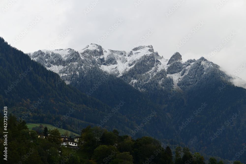 view of the mountains in Liechtenstein, Europe