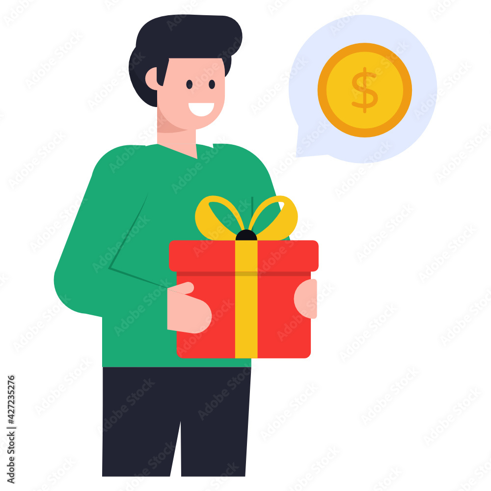 A shopping man flat icon with premium download
A shopping man flat icon with premium download