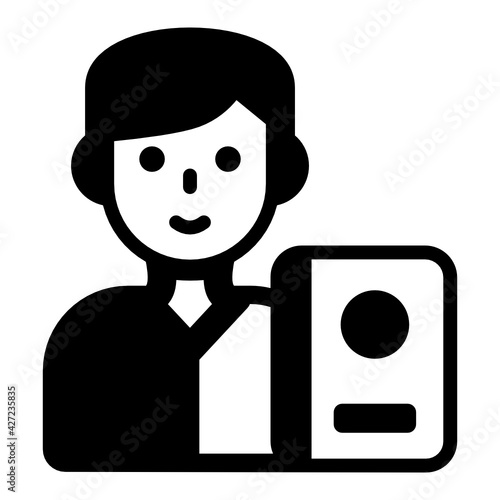 
Download this premium solid icon of citizenship 

