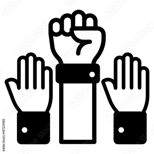 
Download minority right solid icon of citizenship 

