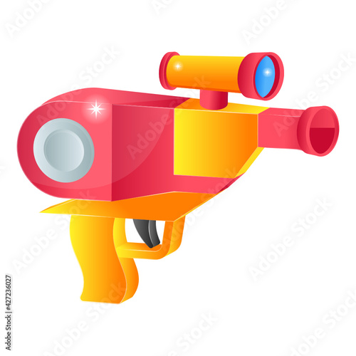 
Space blaster icon in flat design, editable vector of space gun 

