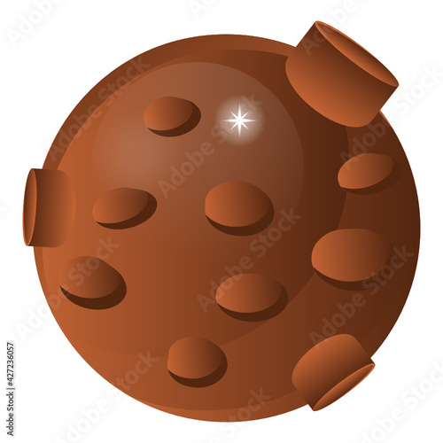 
Modern style icon of space revolving object 

