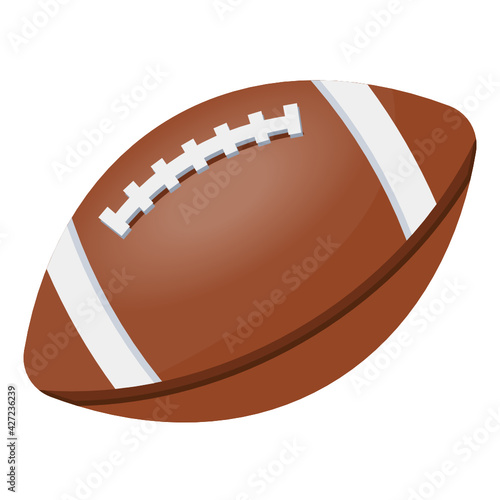 
American football icon, flat design of rugby 


