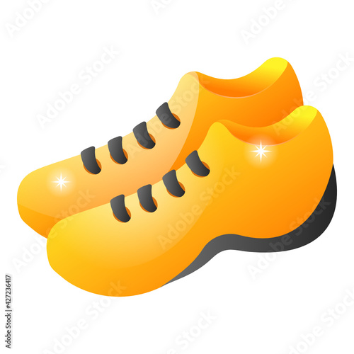 
A comfortable joggers icon, flat design of sports shoes 

 photo