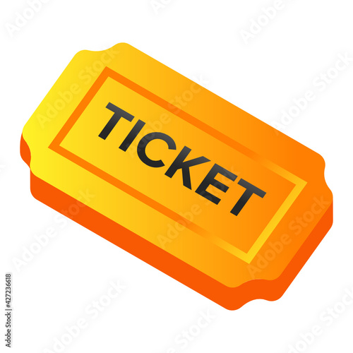 
Editable flat design icon of ticket voucher 

