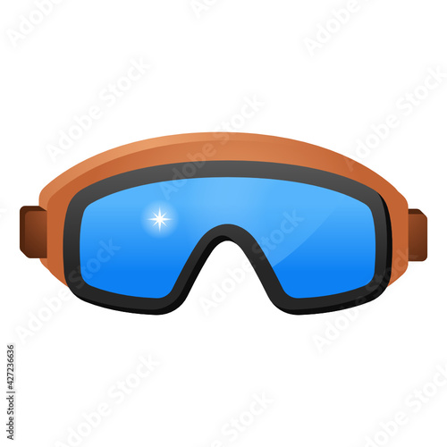 
A modern style icon of swimming goggles 


