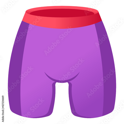 
Mens undergarment icon, flat design of shorts 

