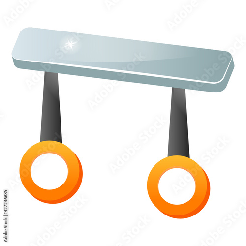 
Editable flat design icon of gymnastic rings 

