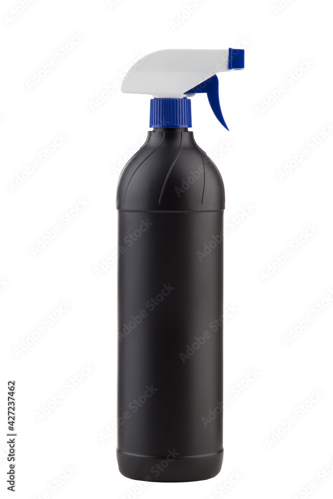 Black plastic spray detergent bottle Black plastic spray detergent bottle