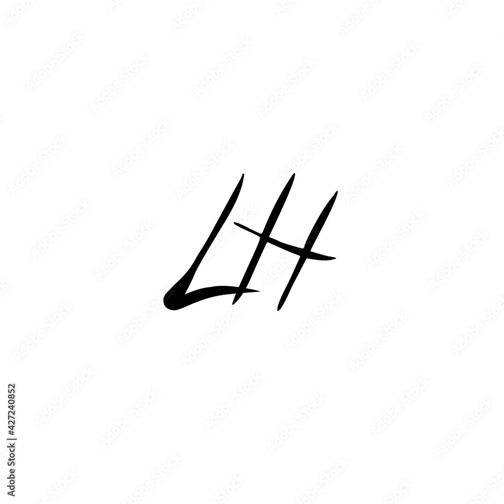 LH initial handwritten logo for identity LH initial handwritten logo for identity