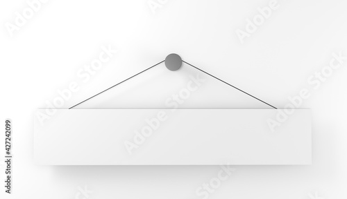 Realistic banner for paper design. Isolated 3d illustration. Realistic 3d background.