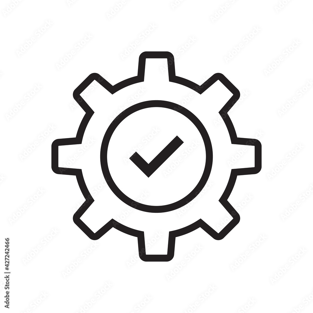 check setting icon for your web site mobile app logo UI design. check setting icon for your web site mobile app logo UI design.