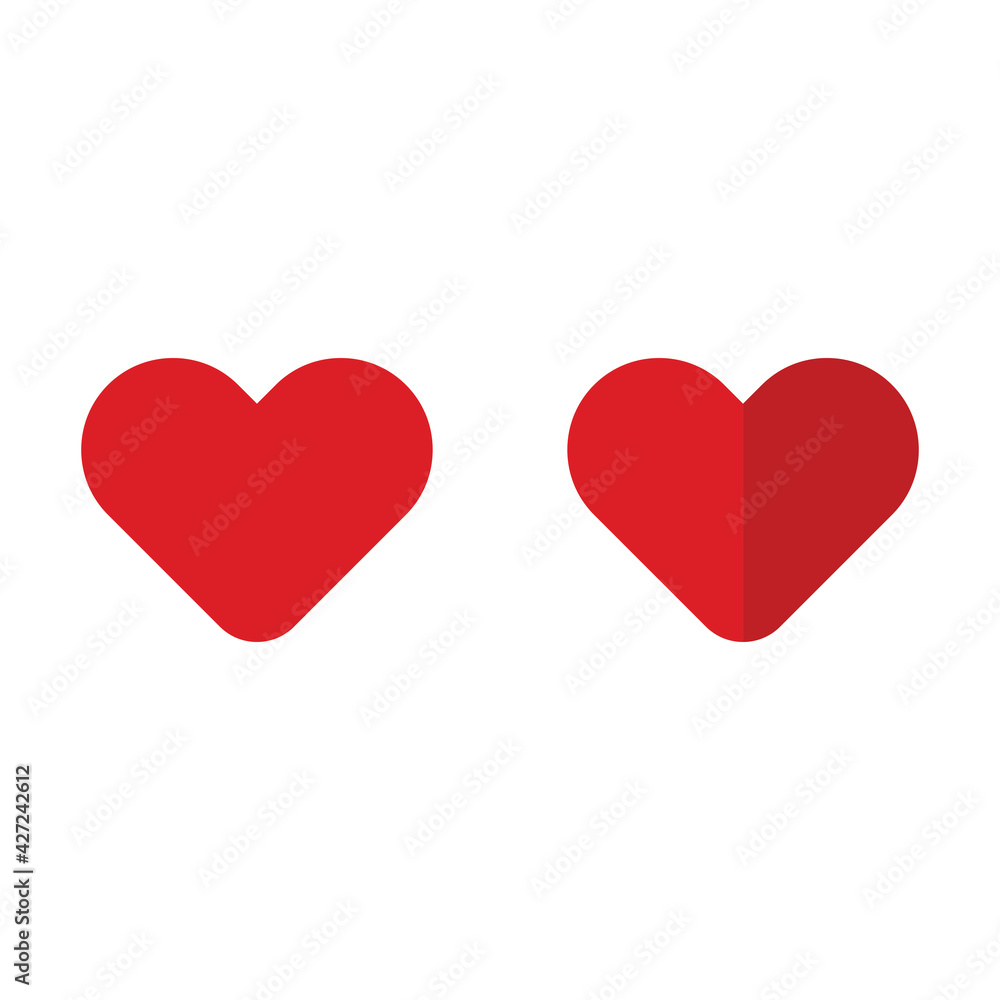 Perfect heart. romantic love or valentine's day flat vector icon for dating apps and websites