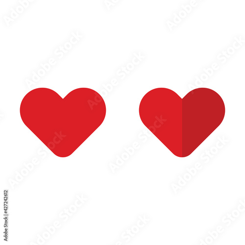Perfect heart. romantic love or valentine's day flat vector icon for dating apps and websites