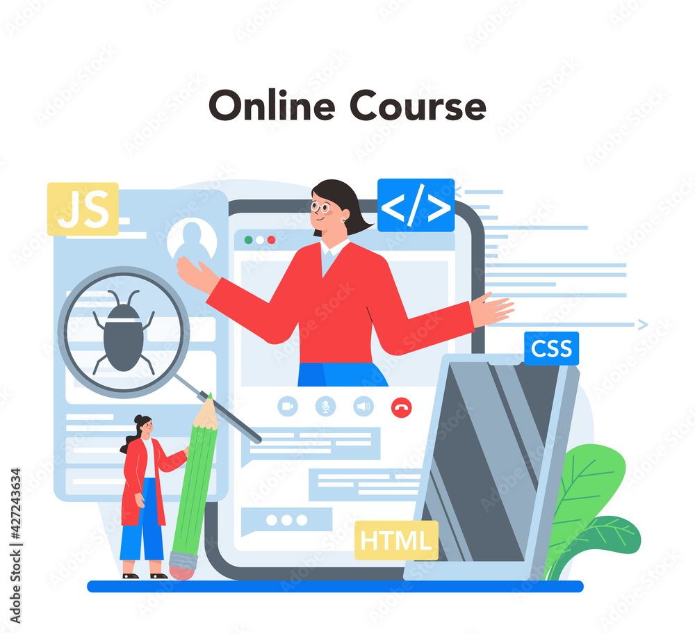 Frontend development online service or platform. Website interface Frontend development online service or platform. Website interface