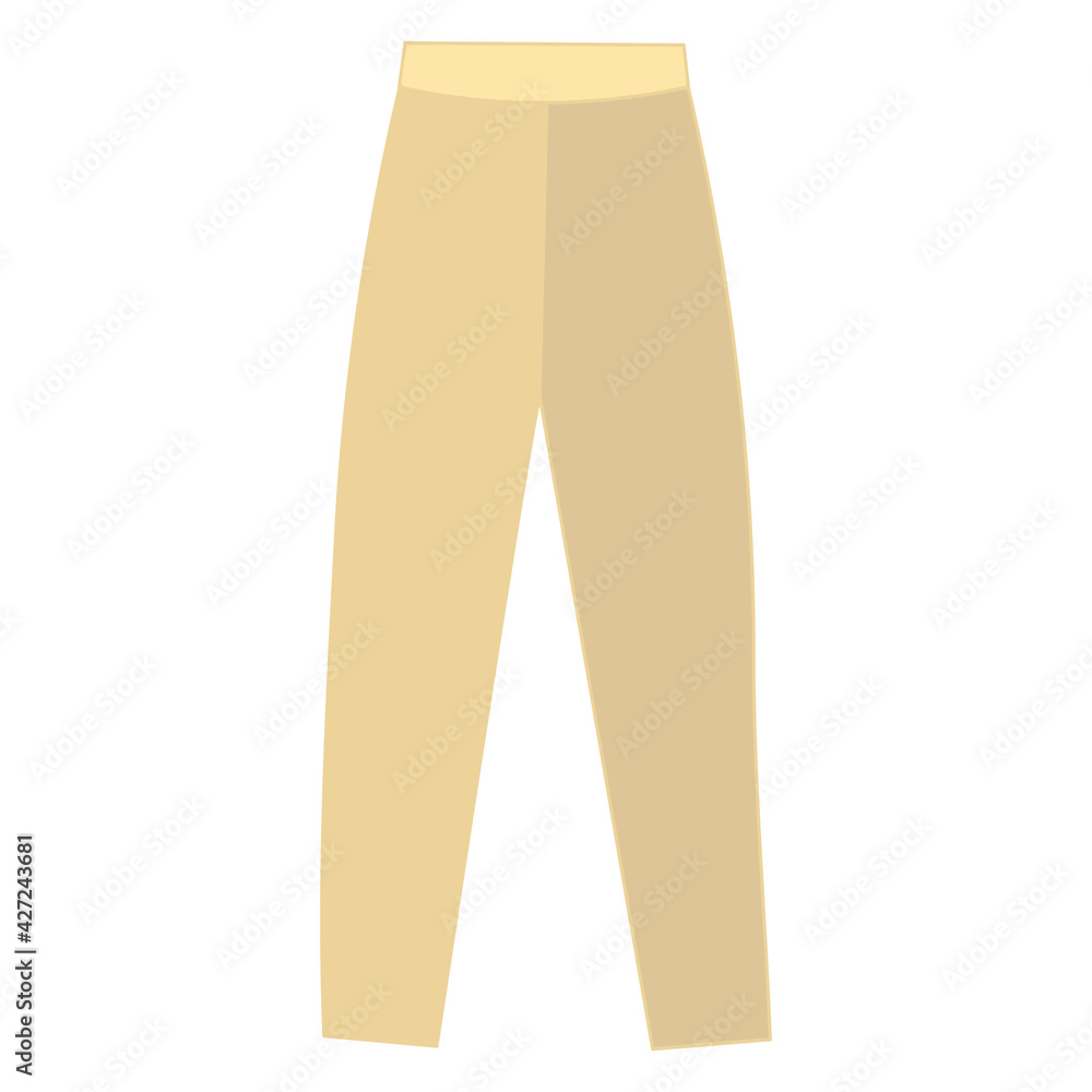 vector, isolated, men's yellow pants vector, isolated, men's yellow pants