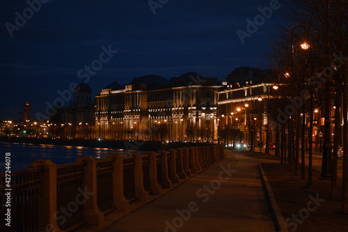 night view of the town country