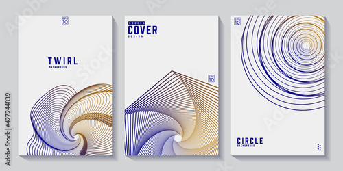beautiful set of Creative concept vector minimalist background. Minimal covers set. Future geometric design. twirl, spiral, circle, background