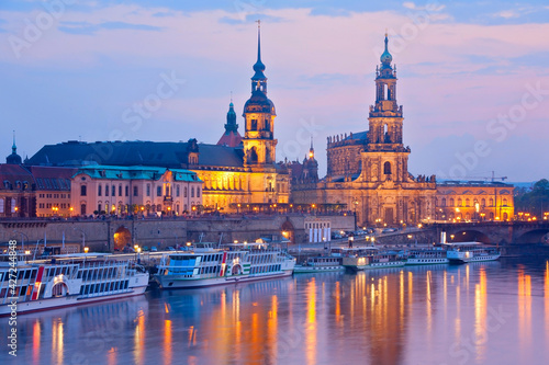 Blick auf die Barockstadt von Dresden, Deutschland