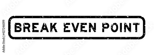 Grunge black Break event point word square rubber seal stamp on white background