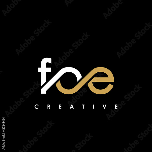 FOE Letter Initial Logo Design Template Vector Illustration