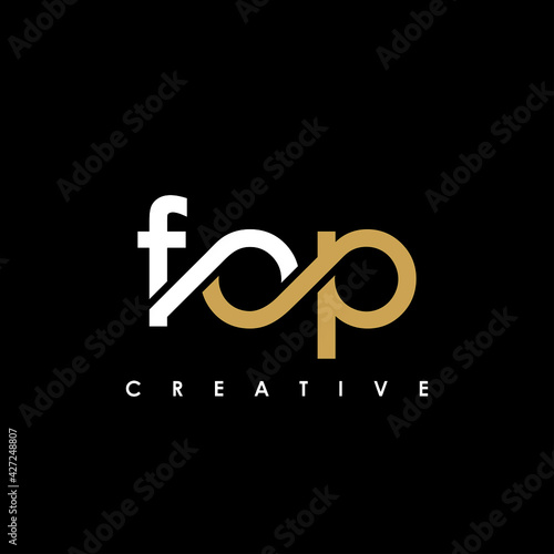 FOP Letter Initial Logo Design Template Vector Illustration