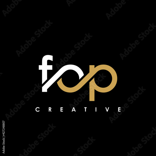 Foto FOP Letter Initial Logo Design Template Vector Illustration