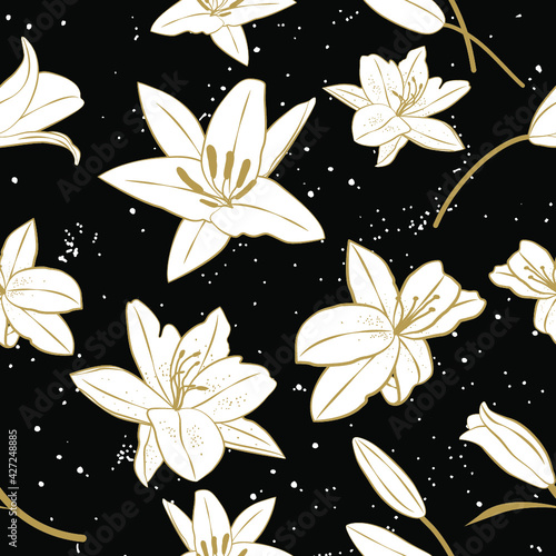 seamless lily pattern2 photo