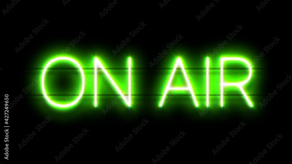 On Air neon sign appear on black background. On Air neon sign appear on black background.