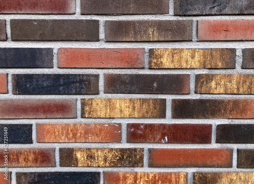 A wonderful  full frame photos of a beautiful mixed color brick wall.