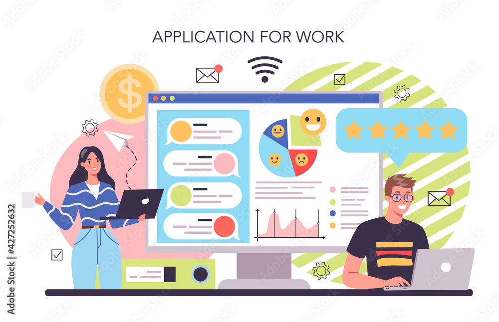 Company reputation online service or platform. Building relationship Company reputation online service or platform. Building relationship