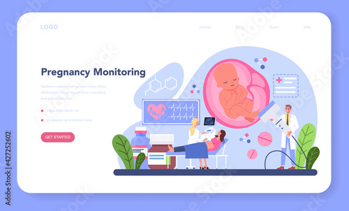 Reproductology and reproductive health web banner or landing photo