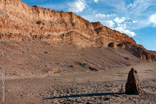 Sedimentary rock formations in the Atacama Desert - Chile photo