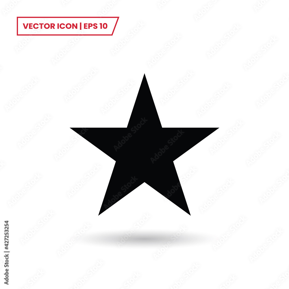 Star icon vector. Favorite star sign Star icon vector. Favorite star sign