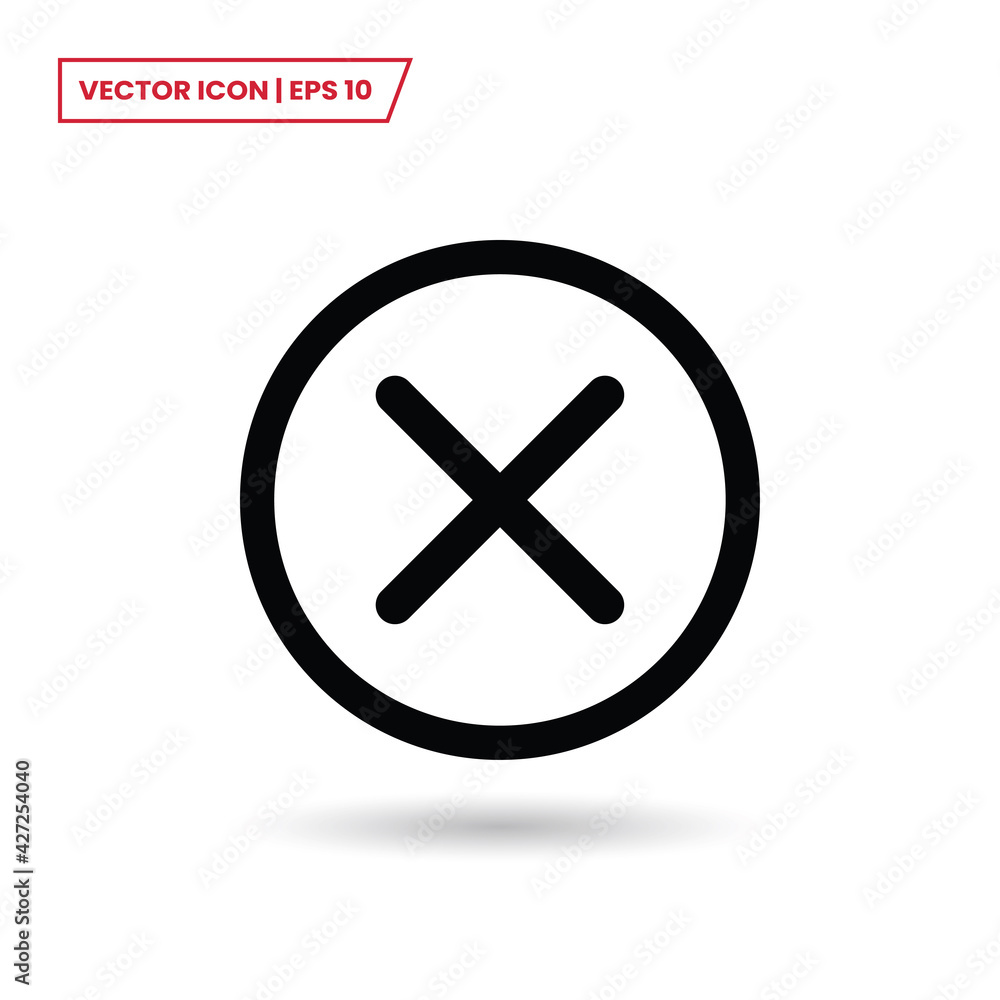 Close icon vector. Cancel sign Close icon vector. Cancel sign